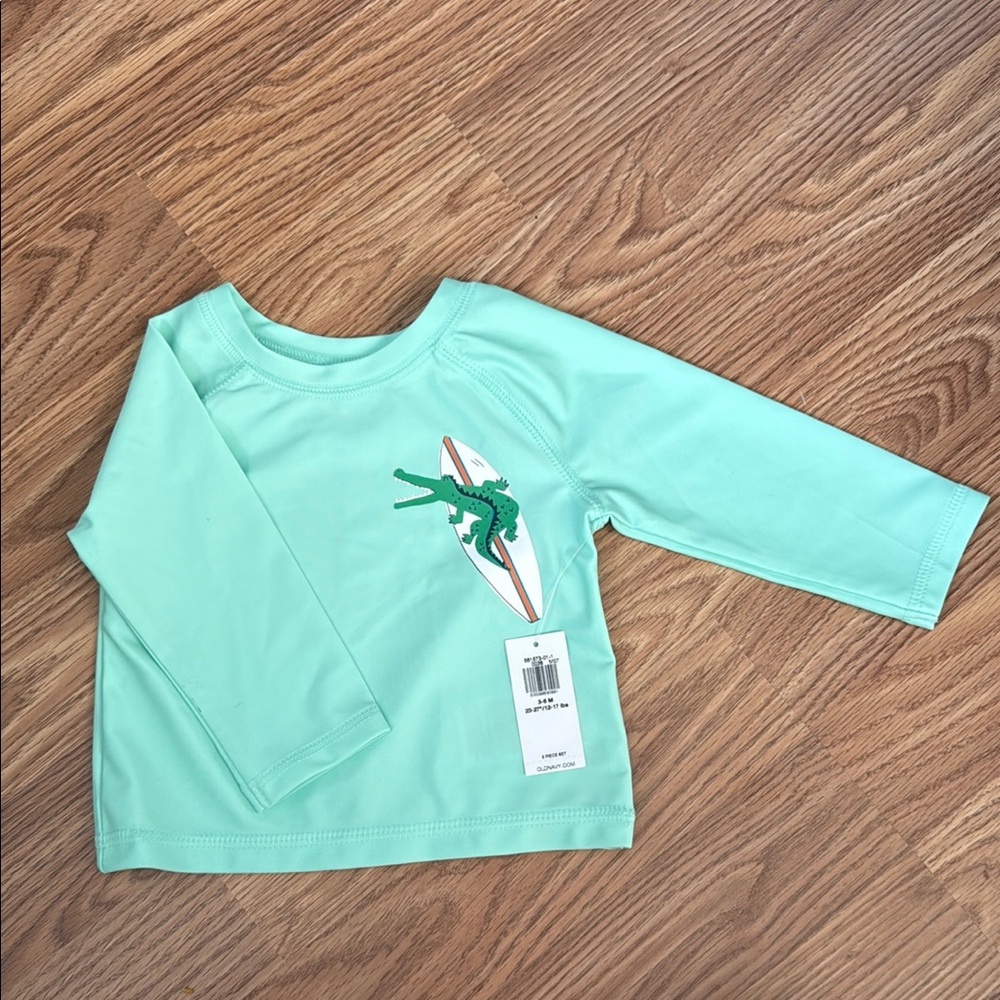 Old Navy Green Rashguard Swim Shirt
